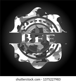 Bee grey camo emblem