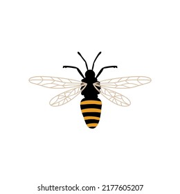 mano de abeja dibujada en estilo plano. ilustración infantil
