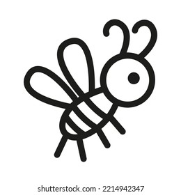 Bee. Hand drawn vector illustration.