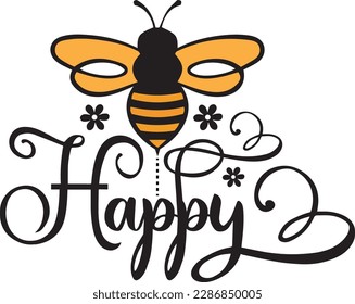 bee happy svg ,Bee svg Design, Bee svg bundle