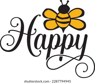 bee happy svg ,Bee svg Design, Bee svg bundle