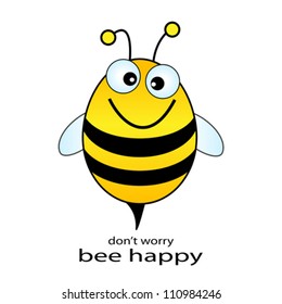 Bee happy vector illustration