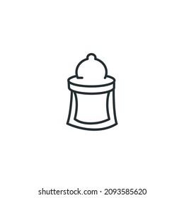 Bee hat thin line icon stock illustration. Beekeeping and apiary related icon