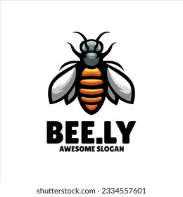bee head mascot illustration logo design