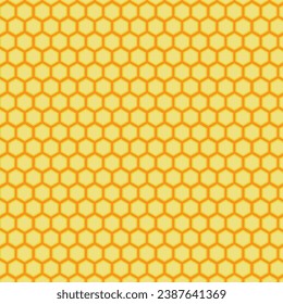 Bee hexagons seamless honey combs pattern. Honeycomb texture, hexagonal honeyed comb vector background
