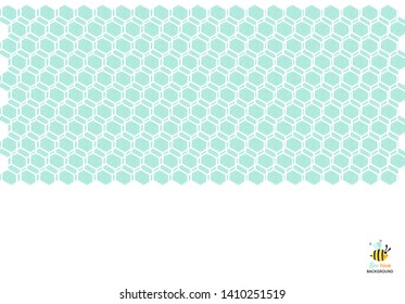 Bee hive, abstract honeycombs on white background vector illustration.