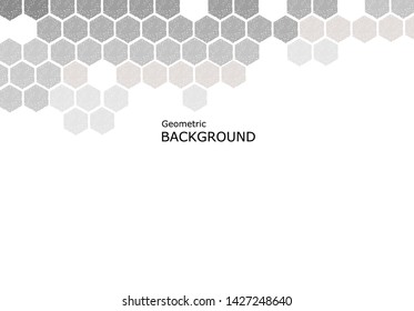 Bee hive, abstract honeycombs on white background vector illustration. Geometric pattern.