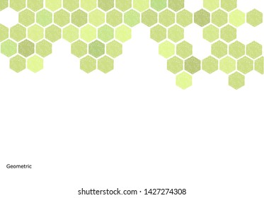 Bee hive, abstract honeycombs on white background vector illustration. Hexagon shape pattern.
