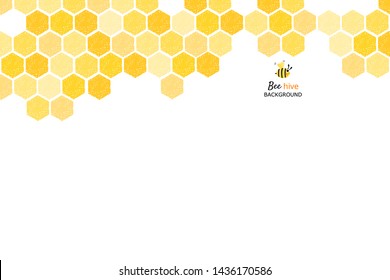 Bee hive, abstract honeycombs on white background vector illustration.