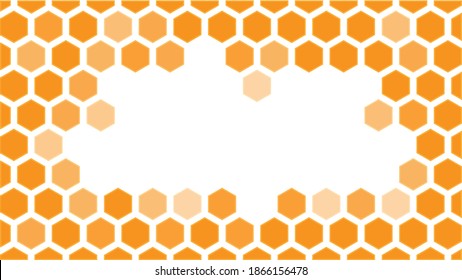 Bee hive, abstract honeycombs on white background vector illustration.