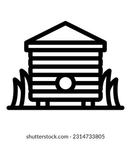 Bee hive container icon outline vector. Flower comb. Pollen food