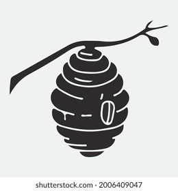 Bienenstock schneidet Vektorkunst aus