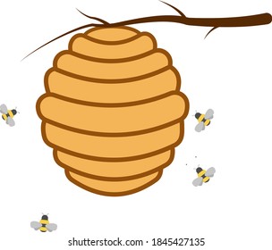 
A bee hive full of yellow honey