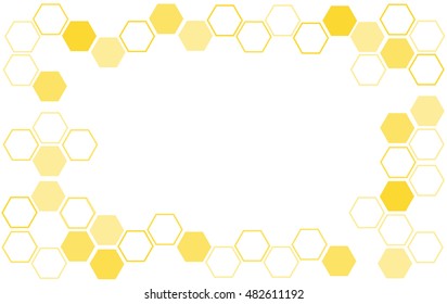 bee hive hexagon and space background 