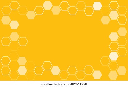 bee hive hexagon and space background 