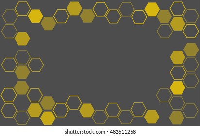 bee hive hexagon and space background 