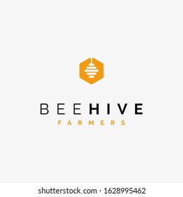 Bee Hive And Honey Logo Design Inspiration