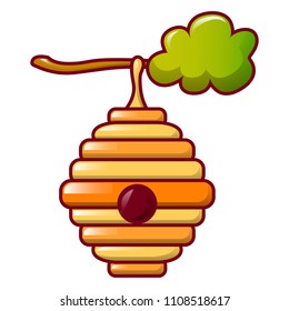 Bee hive icon. Cartoon of bee hive vector icon for web design isolated on white background