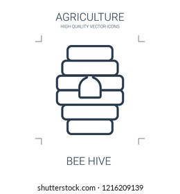 bee hive icon. high quality line bee hive icon on white background. from agriculture collection flat trendy vector bee hive symbol. use for web and mobile