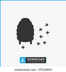 bee hive icon illustration isolated vector sign symbol