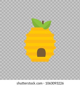 Bee hive icon isolated on transparent background. Vector.