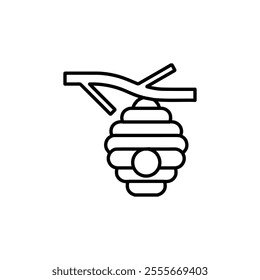 bee hive icon sign and symbol