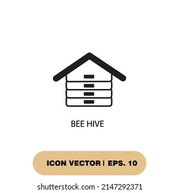 bee hive icons  symbol vector elements for infographic web
