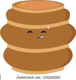 Bee hive, illustration, vector on white background.