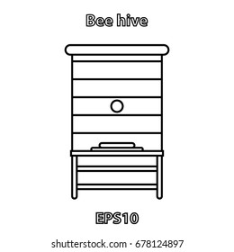 Bee hive, line icon