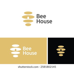 Bee hive logo design with simple concept