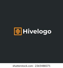 Bee hive logo flat vector design