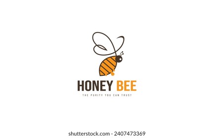 logo de la colmena de abejas, logo de Bee, diseño del logo de la abeja miel. logo de la empresa de miel orgánica.
