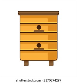 Bee hive on white background