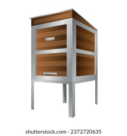 Bee hive on white background