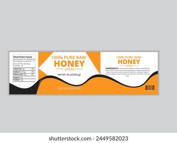 Bee hive pure Honey design glass jar bottle, creative and modern health product branding