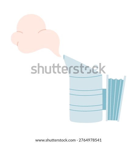 Bee hive smoker. Beekeeping tools. Flat vector illustration