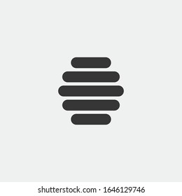 bee hive vector icon honey