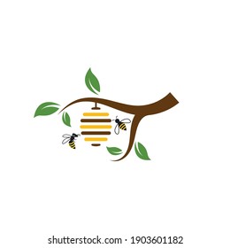 bee hive vector icon illustration design