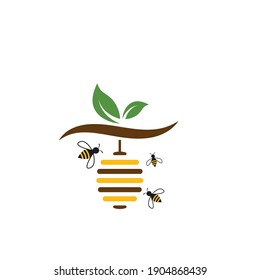 diseño de ilustraciones de iconos vectoriales de colmena de abejas