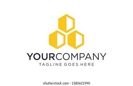 Colas de abejas para el concepto de diseño del logotipo