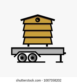 Bee hives logo design template