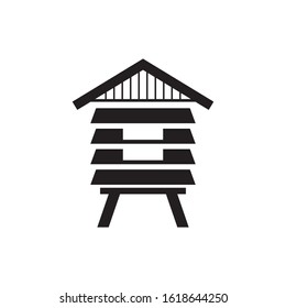 Bee home logo template vector icon design