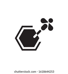 Bee home logo template vector icon design