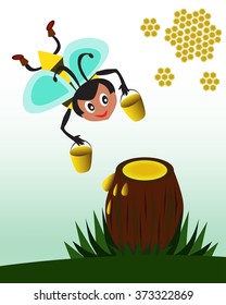bee with honey