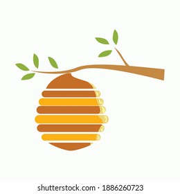 bee honey Beehive and design illustration vector 