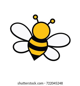 Bee and Honey Character Logo Vector