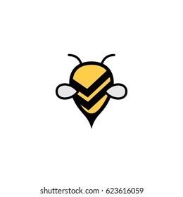 Bee Icon Logo Design Inspiraiton Vector Stock Vector (Royalty Free ...