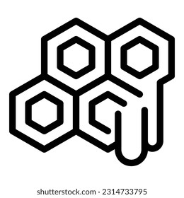 Bee honey comb icon outline vector. Hive propolis. Pollen food
