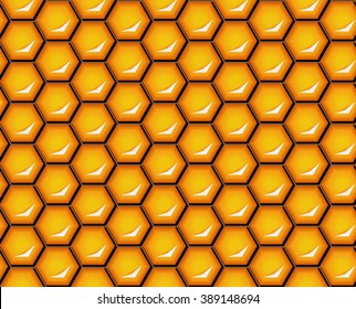 Bee honey comb pattern. Honeycomb seamless background. Simple texture. hive bees wax Illustrated. Vector print