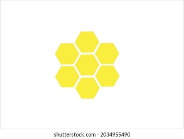 bee honey comb vector art design 